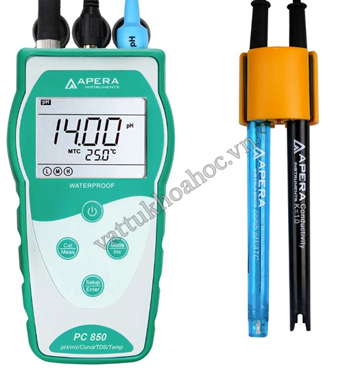 Máy đo pH độ dẫn điện cầm tay Apera PC850