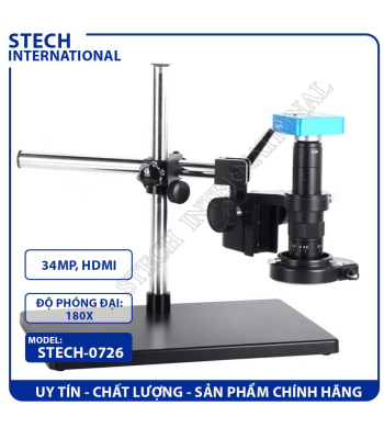Kính Hiển Vi Điện Tử STECH-0726 | Camera 34MP - Zoom 180X
