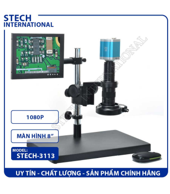 Kính Hiển Vi Điện Tử STECH-3113 | 1080P FULL HD - Cổng VGA