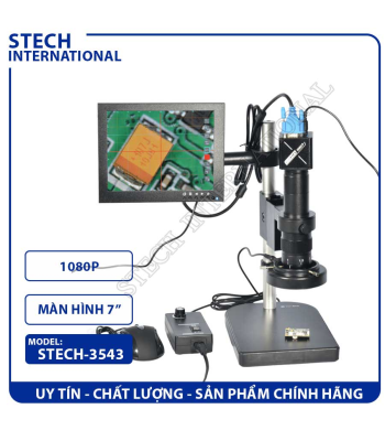 Kính hiển Vi Điện Tử STECH-3543 | 1080P Full HD - Cổng VGA