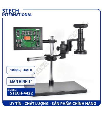 Kính Hiển Vi Điện Tử STECH-4422 | 1080P FULL HD - Cổng HDMI/USB