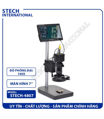 Kính Hiển Vi Điện Tử STECH-4807 | Màn Hình LCD 7''