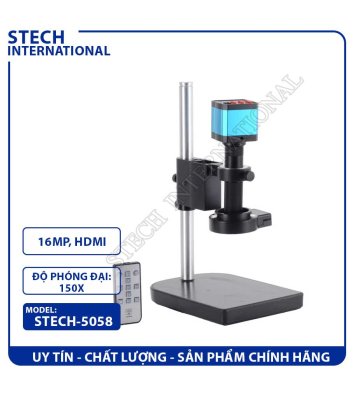 Kính Hiển Vi Điện Tử STECH-5058 | Camera 16MP - Lens 150X