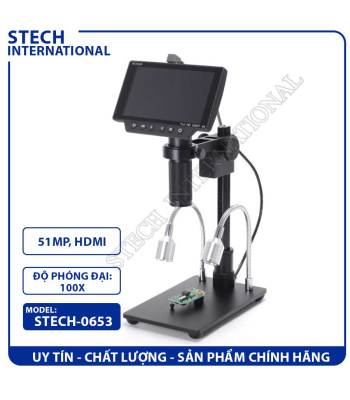 Kính Hiển Vi Kỹ Thuật Số STECH-0653 | 34MP - Cổng HDMI/USB