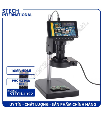 Kính Hiển Vi Kỹ Thuật Số STECH-1352 | Full HD - Cổng HDMI/USB