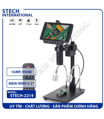 Kính Hiển Vi Kỹ Thuật Số STECH-2214 | 16MP - Cổng HDMI/USB