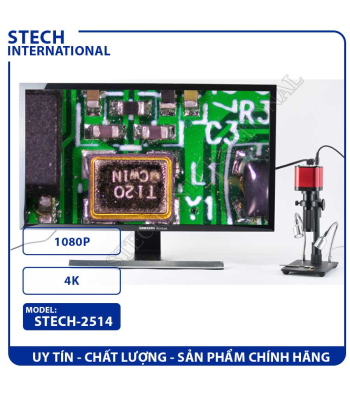 Kính Hiển Vi Kỹ Thuật Số STECH-2514 | 4K / 2K / 1080P - Cổng HDMI/USB