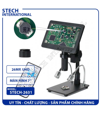 Kính Hiển Vi Kỹ Thuật Số STECH-2631, Kèm Camera 26MP