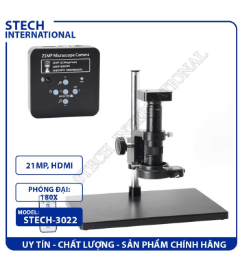 Kính Hiển Vi Kỹ Thuật Số STECH-3022 | 21MP - Cổng HDMI