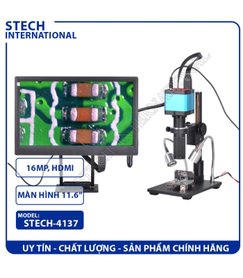 Kính Hiển Vi Kỹ Thuật Số STECH-4137 | 16MP - Cổng HDMI/USB