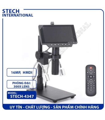 Kính Hiển Vi Kỹ Thuật Số STECH-4347 | 16MP - Cổng HDMI/USB