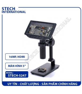 Kính Hiển Vi Kỹ Thuật Số STECH-5247 | 16MP - Cổng HDMI