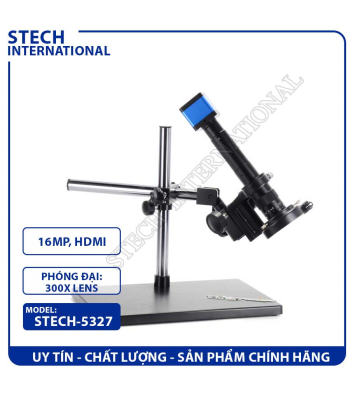 Kính Hiển Vi Kỹ Thuật Số STECH-5327 | Camera 16MP - Lens 300X - 144 LED Ring