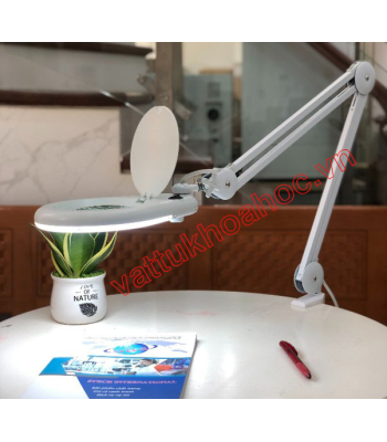 Kính lúp kẹp bàn (thấu kính xanh, loại xịn) STECH 8066A-5X-D2X
