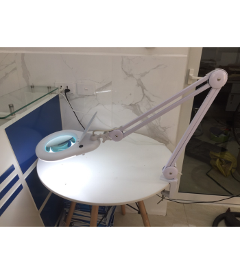 Kính lúp kẹp bàn (thấu kính xanh, loại xịn) STECH 8066A-5X-D2X