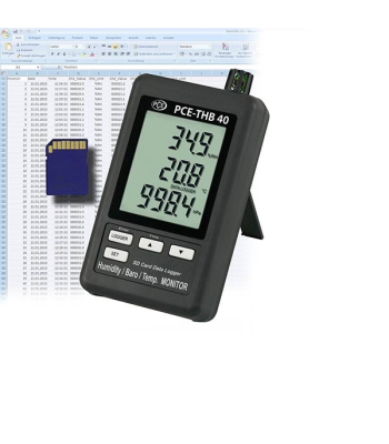 Máy đo khí hậu đa chức năng cầm tay (có thẻ nhớ) PCE Instrument PCE-THB 40